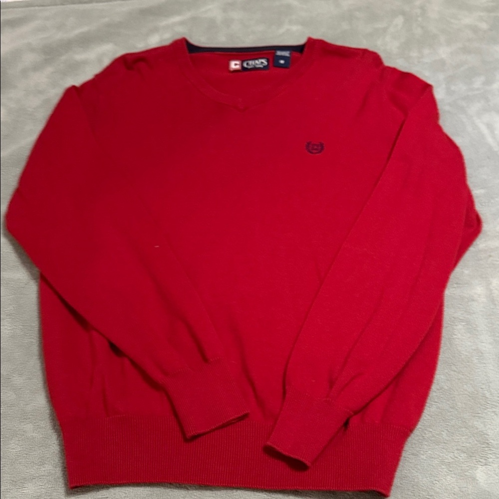 Chaps Classic Red V-Neck Sweater